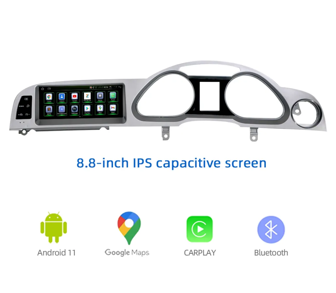 AUDI A6 (2010–2011) – AC Key 3G 8.8 inch Android Multimedia System | GPS | Wi-Fi | Bluetooth | A2DP | Wireless Apple CarPlay & Android Auto | 360° View