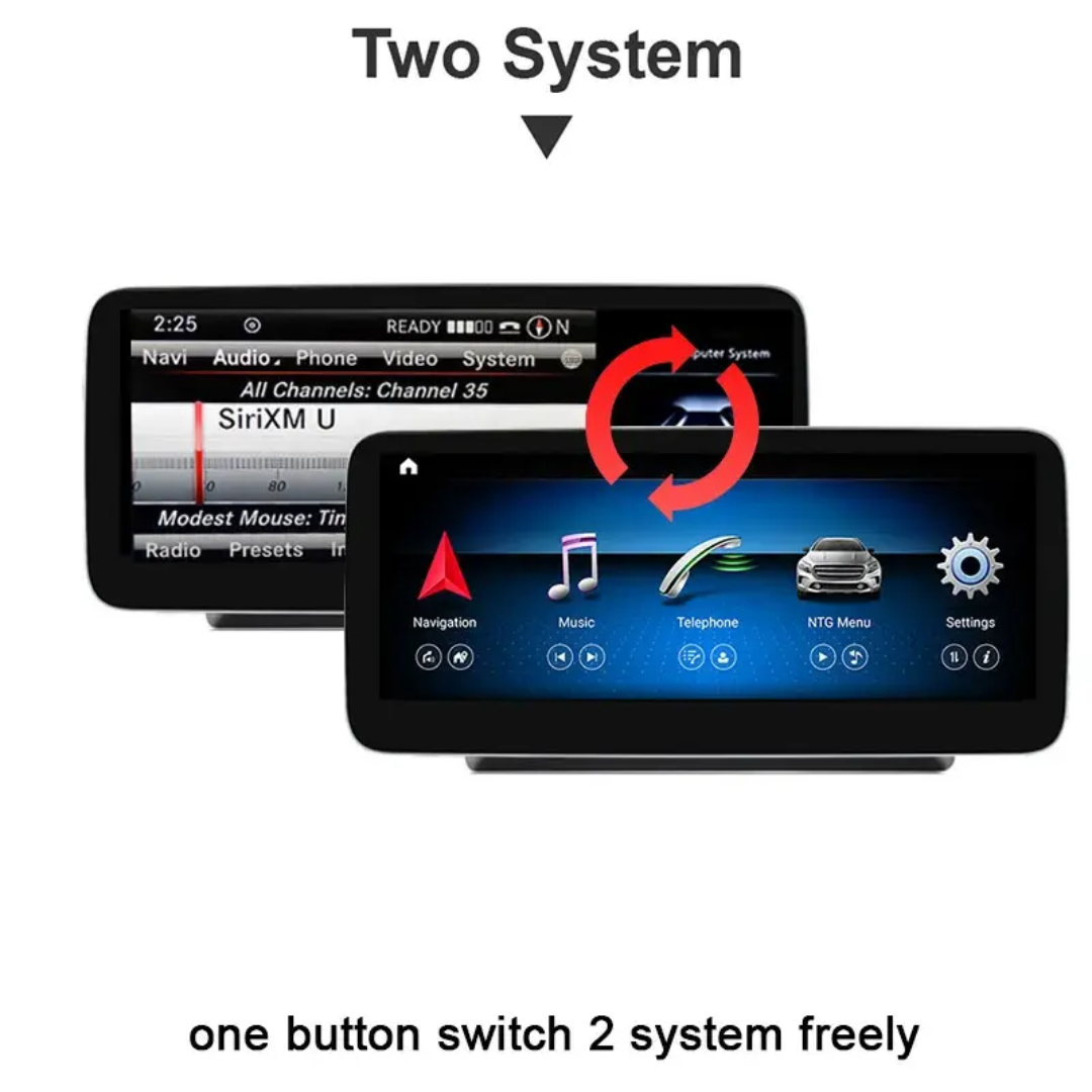 MERCEDES BENZ ML-Class W166 (2012–2015) – NTG4.5 12.5 inch Android Multimedia System | GPS | Wi-Fi | 4G SIM | Bluetooth | A2DP | Wireless Apple CarPlay & Android Auto | 360° View