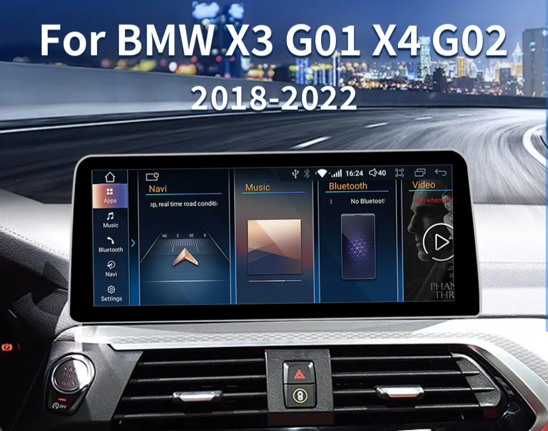 BMW X3 G01 X4 G02 (2018– ) – EVO 12.5 inch Android Multimedia System | GPS | Wi-Fi | 4G SIM | Bluetooth | A2DP | Wireless Apple CarPlay & Android Auto | 360° View