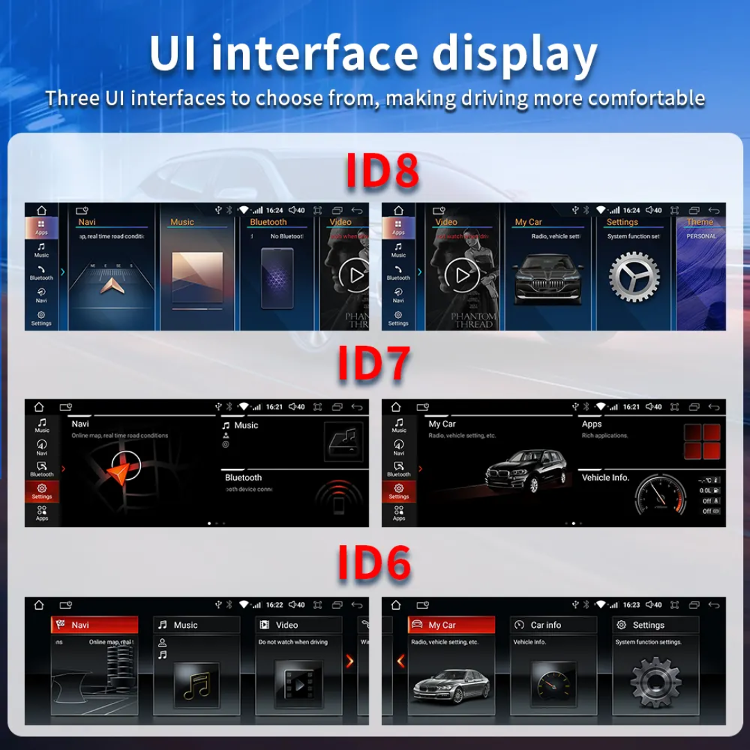 BMW X3 G01 X4 G02 (2018– ) – EVO 12.5 inch Android Multimedia System | GPS | Wi-Fi | 4G SIM | Bluetooth | A2DP | Wireless Apple CarPlay & Android Auto | 360° View