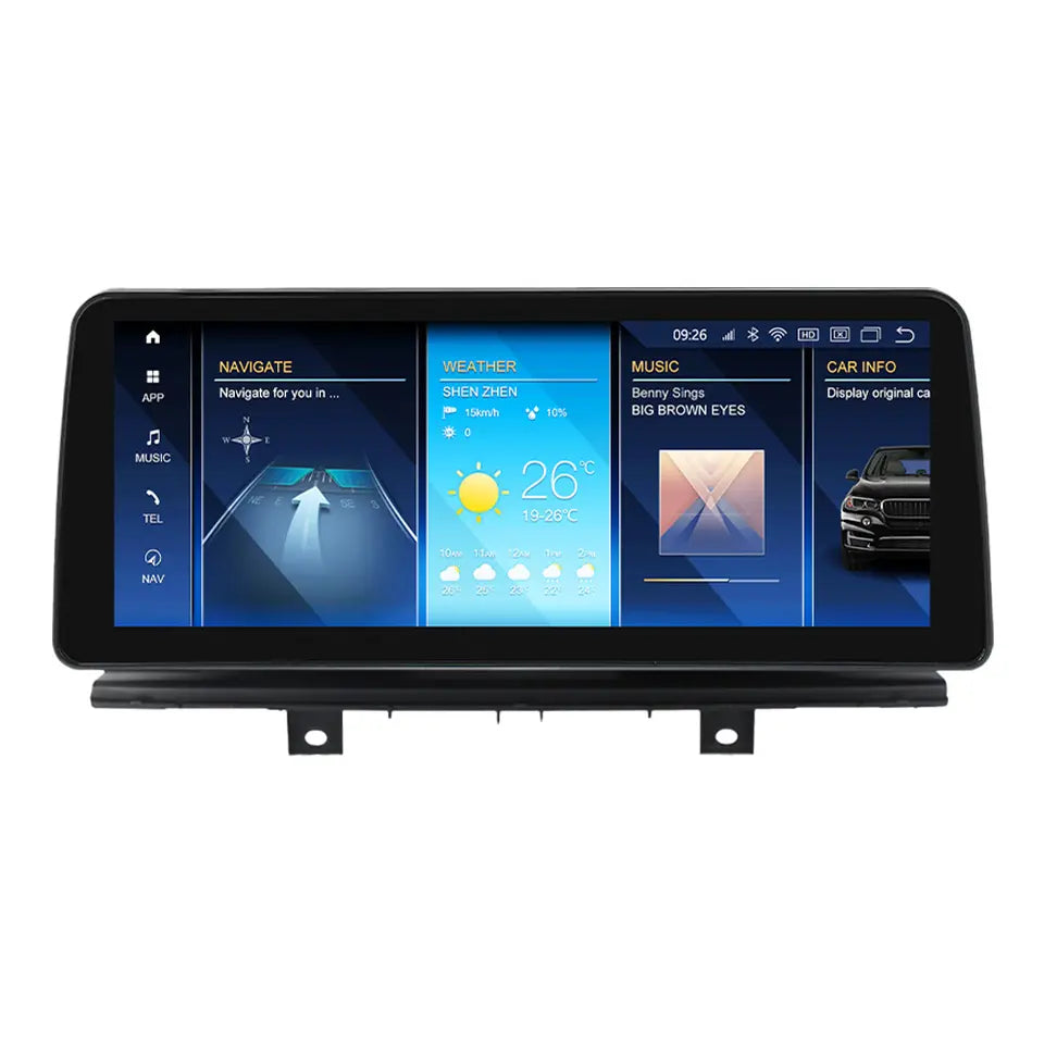 BMW X5 F15 (2017–2018), X6 F16 (2017–2019) – EVO 12.5 inch Android Multimedia System | GPS | Wi-Fi | 4G SIM | Bluetooth | A2DP | Wireless Apple CarPlay & Android Auto | 360° View