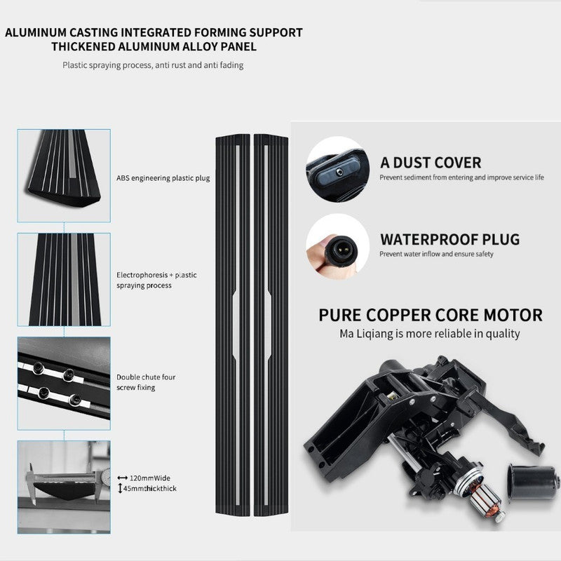 Car Axis India OEM Style Electric Retractable Side Steps for 2023 Land Rover Range Rover Sport - Automatic Deployable Running Boards