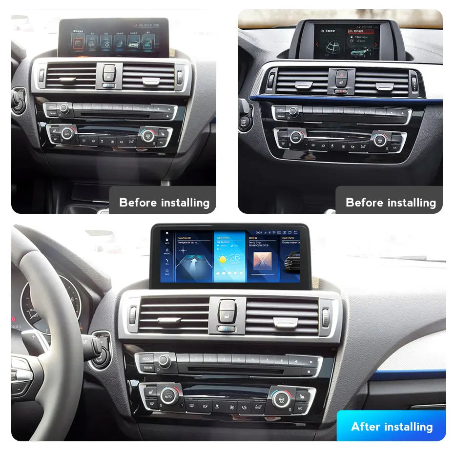 BMW 1 Series F20/F21 (2011–2016) – EVO 10.25 inch Android Multimedia System | GPS | Wi-Fi | 4G SIM | Bluetooth | A2DP | Apple CarPlay & 10.25 inch Android Auto | 360° View