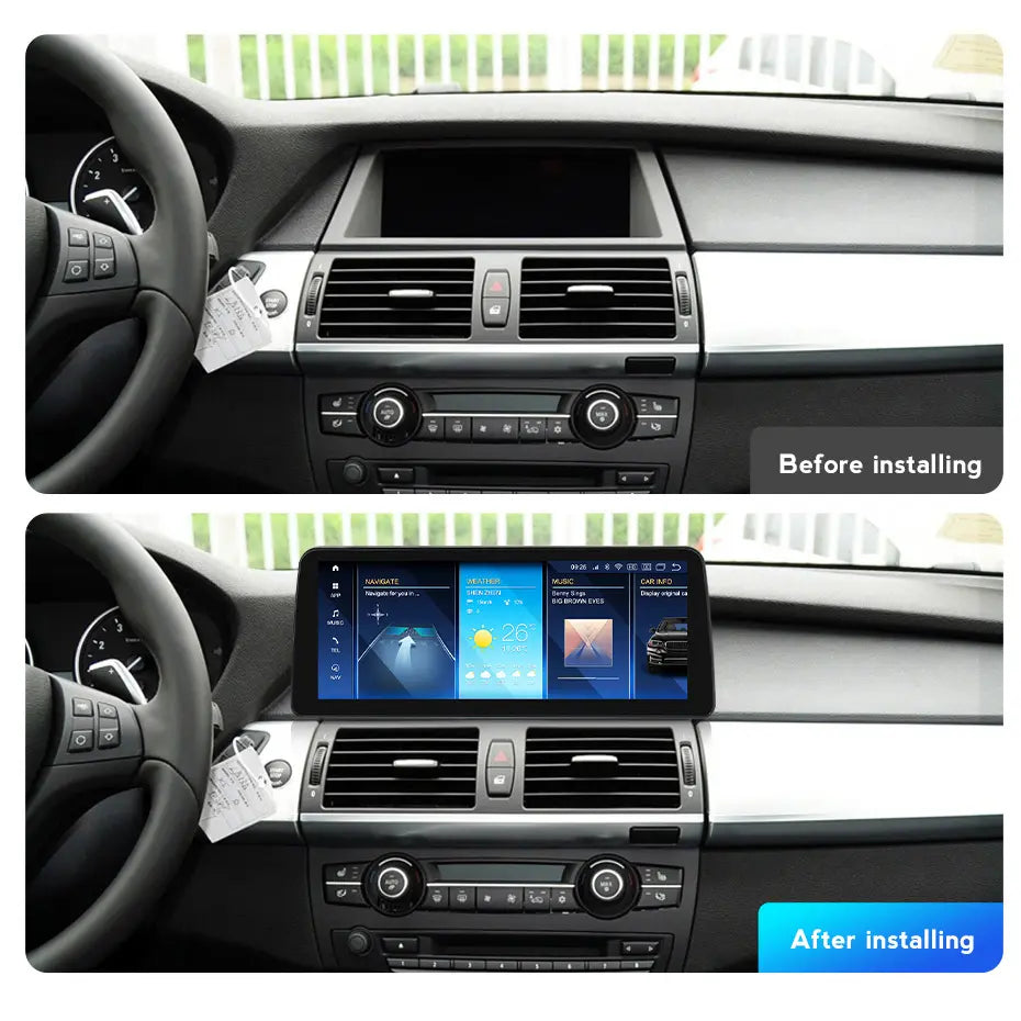 BMW X5 E70/X6 E71 (2011–2014) – CIC 12.5 inch Android Multimedia System | GPS | Wi-Fi | 4G SIM | Bluetooth | A2DP | Wireless Apple CarPlay & Android Auto | 360° View