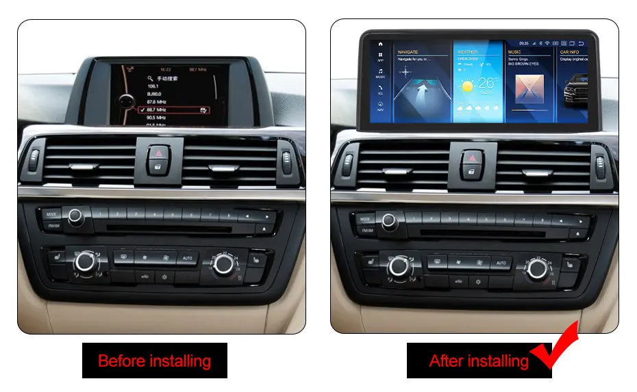 BMW 3 Series F30/F31/F34/F35 (2013–2017) – NBT 10.25 inch Android Multimedia System | GPS | Wi-Fi | 4G SIM | Bluetooth | A2DP | Wireless Apple CarPlay & Android Auto | 360° View