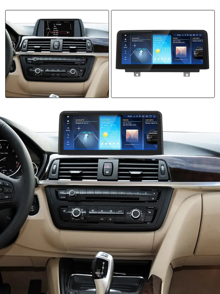 BMW 3 Series F30/F31/F34/F35 (2013–2017) – NBT 10.25 inch Android Multimedia System | GPS | Wi-Fi | 4G SIM | Bluetooth | A2DP | Wireless Apple CarPlay & Android Auto | 360° View