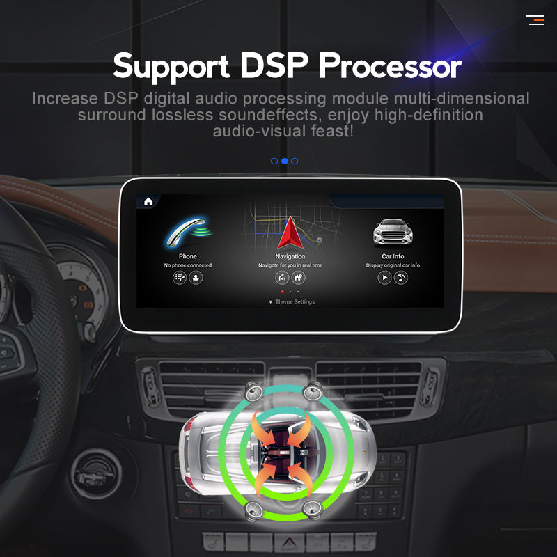MERCEDES BENZ CLS-Class C218/X218 (2012) – NTG4.5 10.25 inch Android Multimedia System | GPS | Wi-Fi | 4G SIM | Bluetooth | A2DP | Wireless Apple CarPlay & Android Auto | 360° View