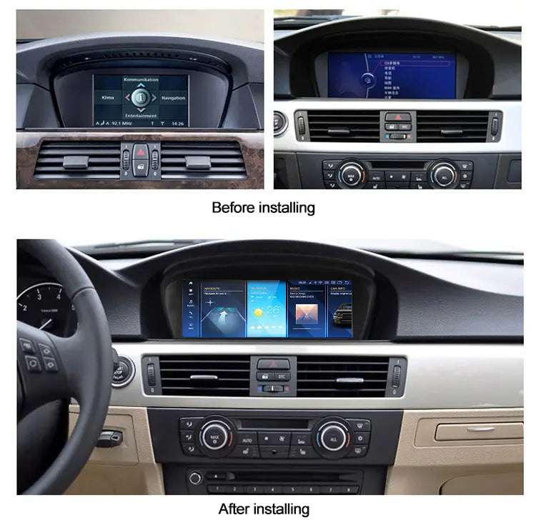 BMW 3 Series E90/E91/E92/E93/M3 (2005–2012) – CCC / CIC 10.25 inch Android Multimedia System | GPS | Wi-Fi | 4G SIM | Bluetooth | A2DP | Wireless Apple CarPlay & Android Auto | 360° View