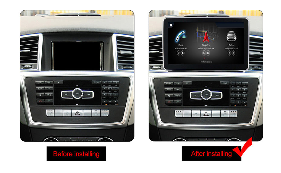 MERCEDES BENZ GL-Class (2012–2015) – NTG4.5 8.4 inch Android Multimedia System | GPS | Wi-Fi | 4G SIM | Bluetooth | A2DP | Wireless Apple CarPlay & Android Auto | 360° View