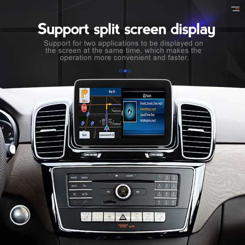 MERCEDES BENZ GLE W166 (2016–2018) – NTG 5.0 8.4 inch Android Multimedia System | GPS | Wi-Fi | 4G SIM | Bluetooth | A2DP | Wireless Apple CarPlay & Android Auto | 360° View