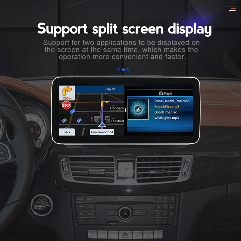 MERCEDES BENZ CLS-Class C218/X218 (2012) – NTG4.5 10.25 inch Android Multimedia System | GPS | Wi-Fi | 4G SIM | Bluetooth | A2DP | Wireless Apple CarPlay & Android Auto | 360° View