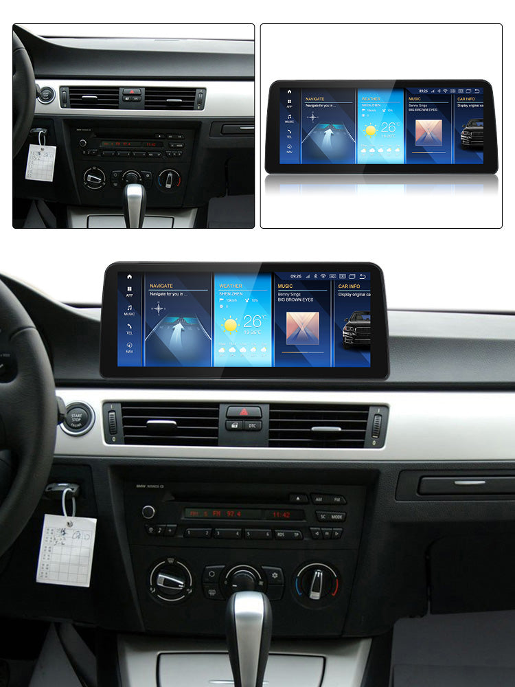 BMW 3 Series E90/E91/E92/E93/M3 (2005–2012) Without Original Screen 12.5 inch Android Multimedia System | GPS | Wi-Fi | 4G SIM | Bluetooth | A2DP | Wireless Apple CarPlay & Android Auto | 360° View