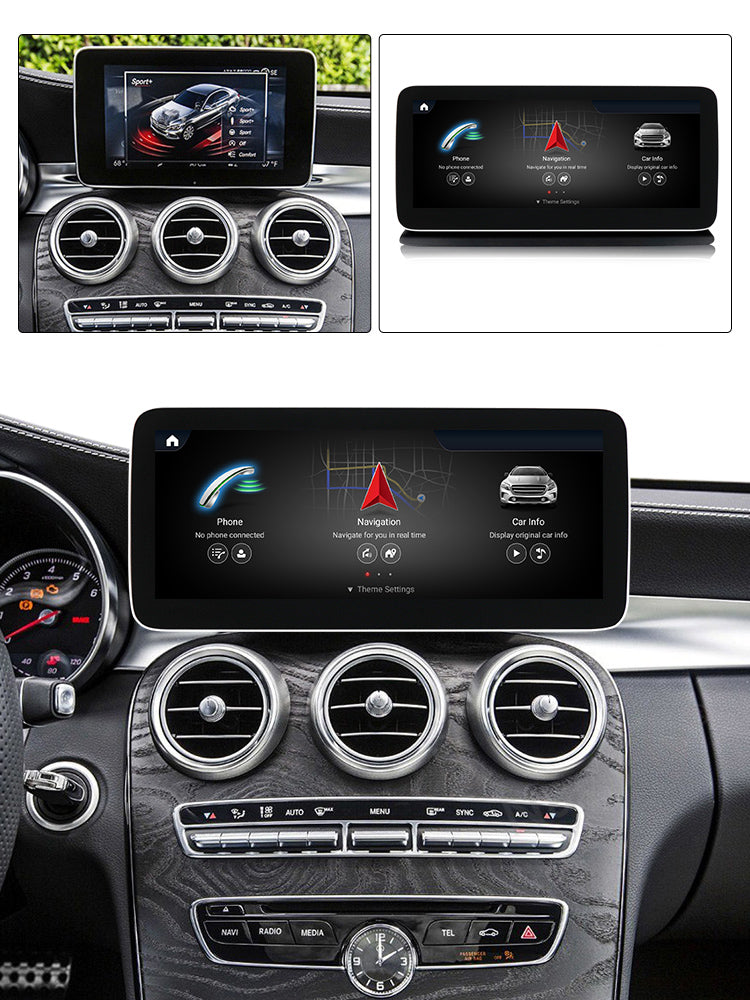 MERCEDES BENZ C-Class W205/GLC/V-Class – NTG5.0 / NTG5.5 10.25 inch Android Multimedia System | GPS | Wi-Fi | 4G SIM | Bluetooth | A2DP | Wireless Apple CarPlay & Android Auto | 360° View