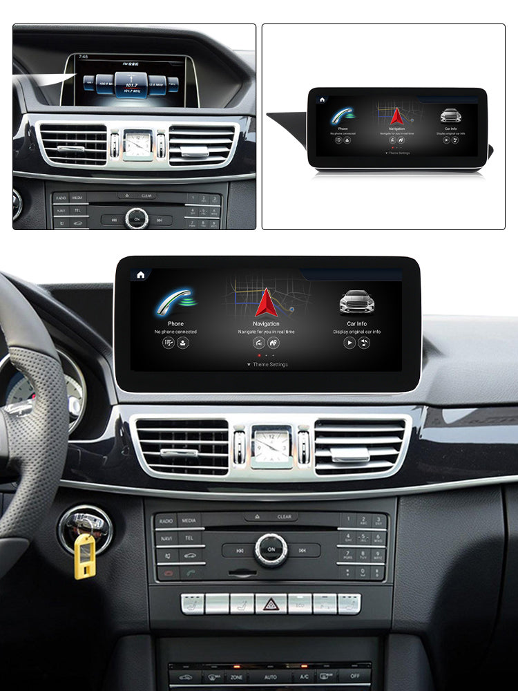 MERCEDES BENZ E-Class W212 (2015) – NTG5.0 12.5 inch Android Multimedia System | GPS | Wi-Fi | 4G SIM | Bluetooth | A2DP | Wireless Apple CarPlay & Android Auto | 360° View