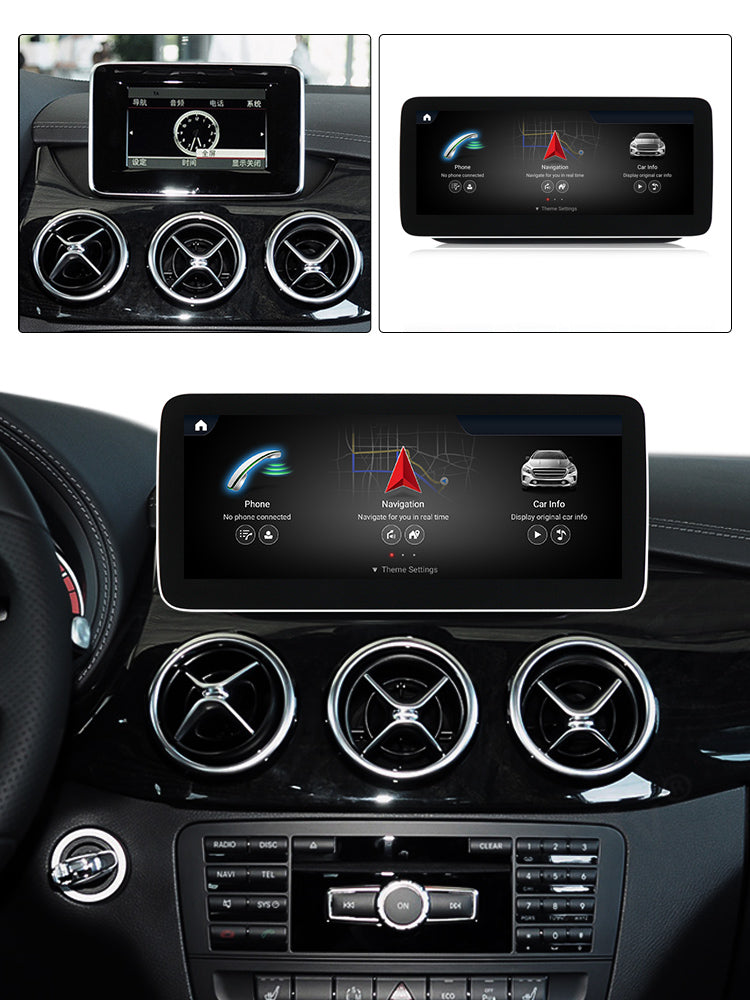 MERCEDES BENZ B-Class W246 (2011–2013) – NTG4.5 / NTG5.0 10.25 inch Android Multimedia System | GPS | Wi-Fi | 4G SIM | Bluetooth | A2DP | Wireless Apple CarPlay & Android Auto | 360° View