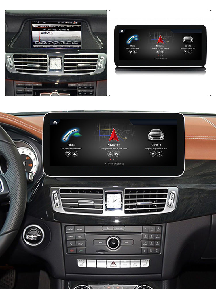 MERCEDES BENZ CLS-Class C218/X218 (2013) – NTG5.0 12.5 inch Android Multimedia System | GPS | Wi-Fi | 4G SIM | Bluetooth | A2DP | Wireless Apple CarPlay & Android Auto | 360° View