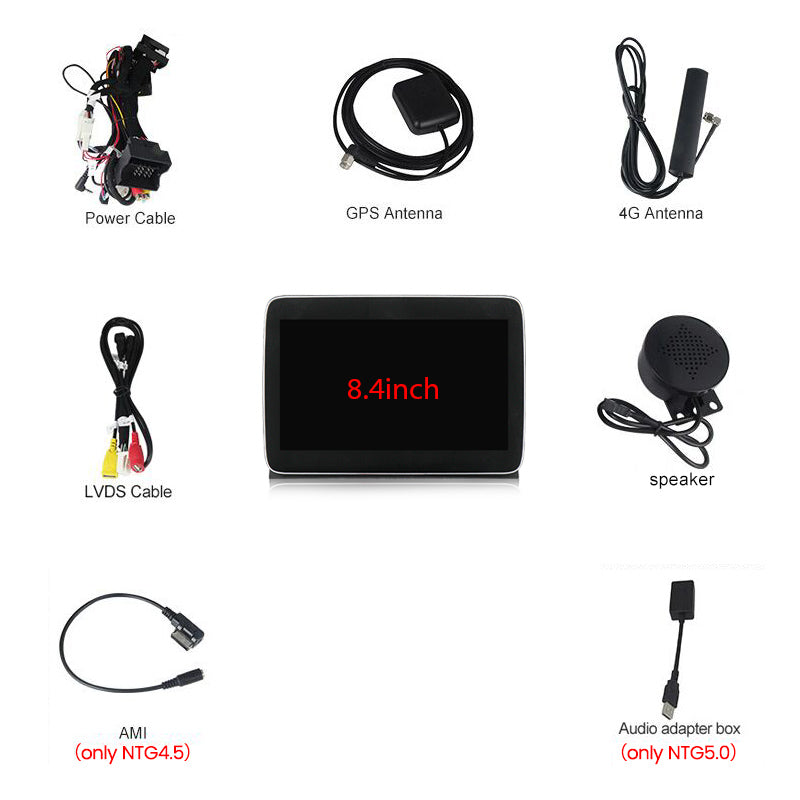MERCEDES BENZ SLK R172 / SL R231 (2011–2015) – NTG4.5 / NTG 5.0 8.4 inch Android Multimedia System | GPS | Wi-Fi | 4G SIM | Bluetooth | A2DP | Wireless Apple CarPlay & Android Auto | 360° View