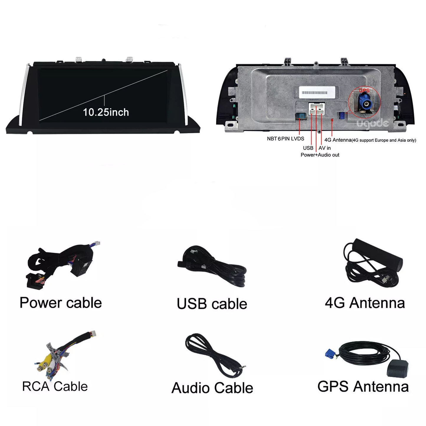 BMW 5 Series F07 GT (2013–2018) – NBT 10.25 inch Android Multimedia System | GPS | Wi-Fi | 4G SIM | Bluetooth | A2DP | Wireless Apple CarPlay & Android Auto | 360° View