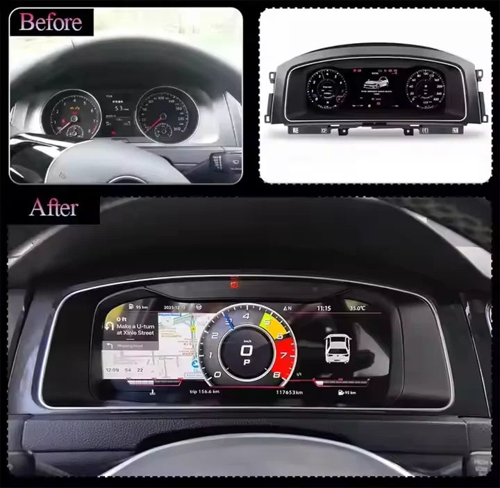 LCD Digital Instrument Cluster Speedometer for Volkswagen VW Passat B8 CC Variant 2015-2020 Dashboard