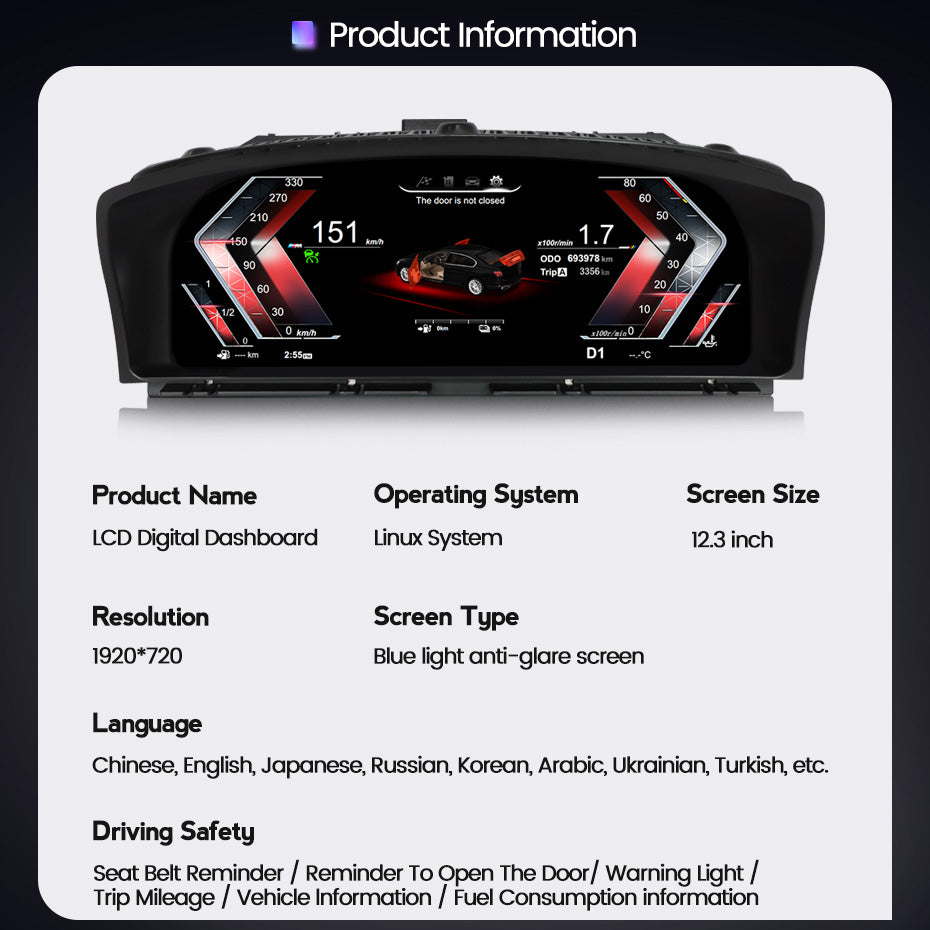 BMW 7 Series E65/E66 BMW Digital Instrument Cluster