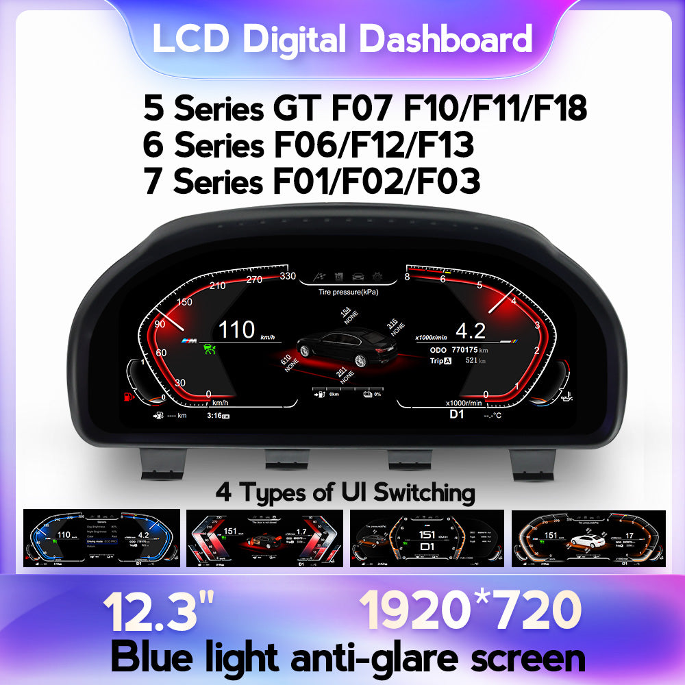 BMW 5 Series F10/F11/F18 CIC,NBT HUD BMW OEM FIT BMW Digital Instrument Cluster
