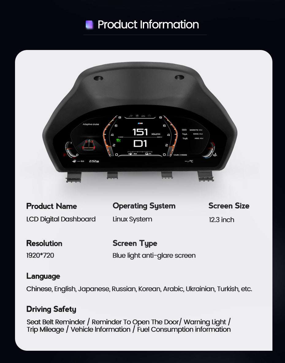 BMW 4 Series F32/F33/F36 (2013- 2019) BMW Digital Instrument Cluster