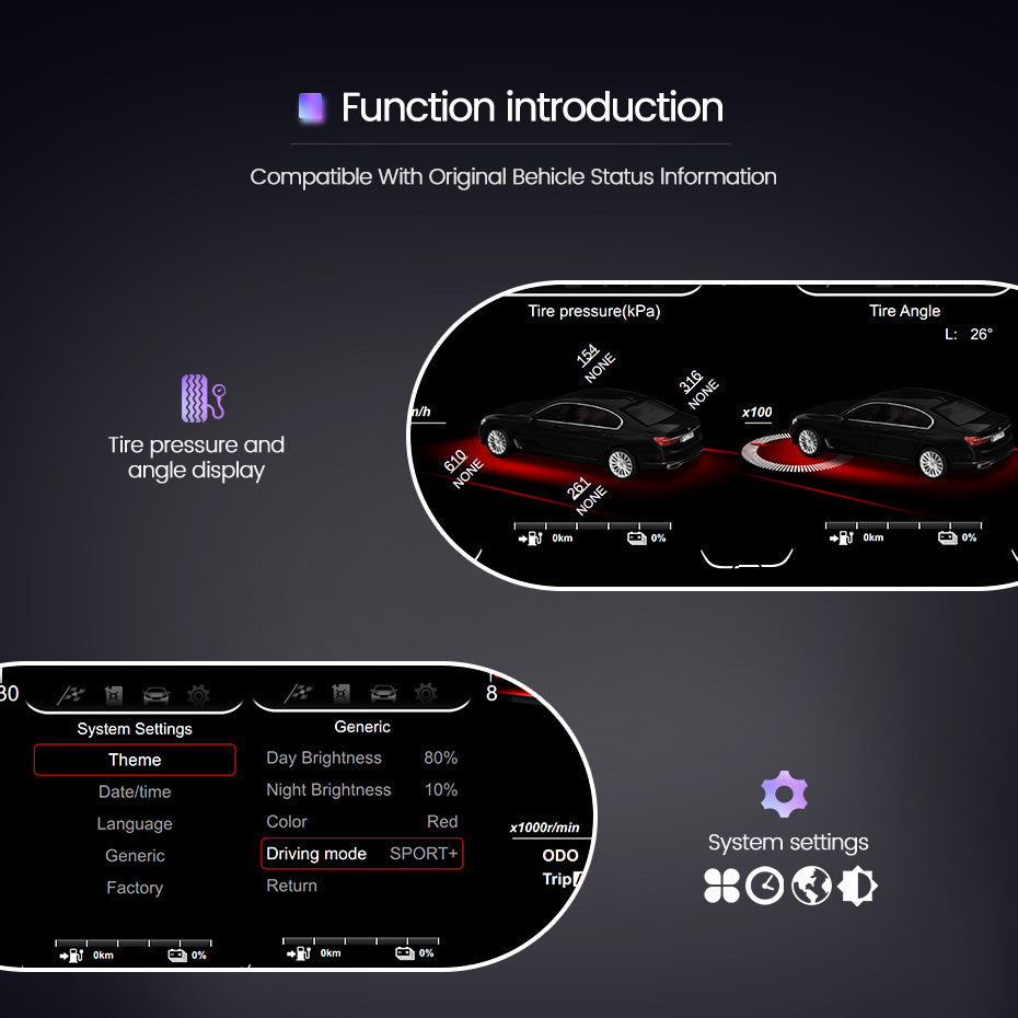 BMW X2 F39 (2018-2020) BMW Digital Instrument Cluster