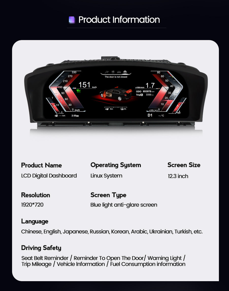 BMW 7 Series E65/E66 BMW Digital Instrument Cluster