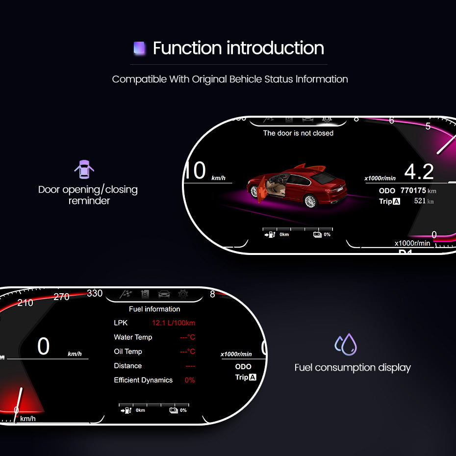 BMW 6 Series F06/F12/F07 CIC,NBT HUD BMW OEMFIT BMW Digital Instrument Cluster