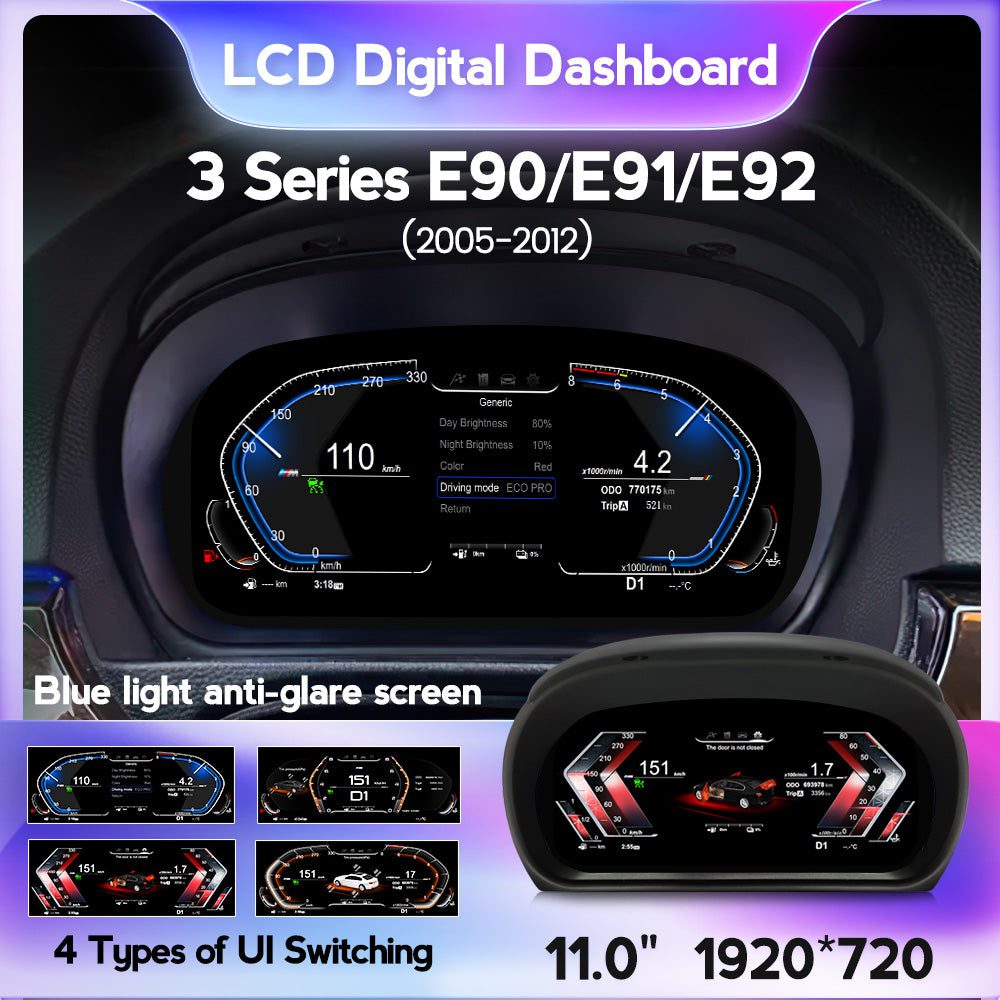 BMW 3 Series E90/E91/E92 (2005-2012) BMW Digital Instrument Cluster