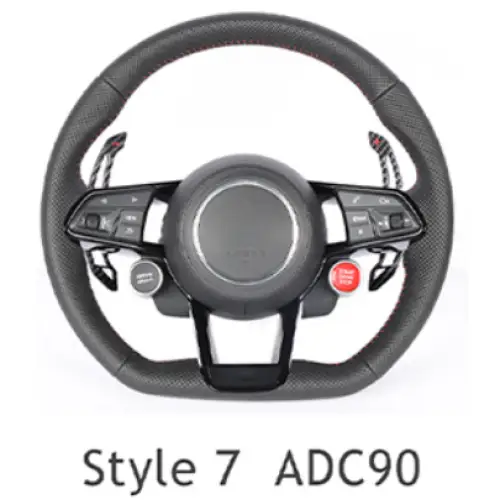 AUDI Sports RS Steering Wheel for A1, A2, A3, A4, A5, A6, A7, A8, Q1, Q2, Q3, Q5, Q6, Q7, Q8, TT, RS3, RS5, RS6, RS7, RS8, R8 Models