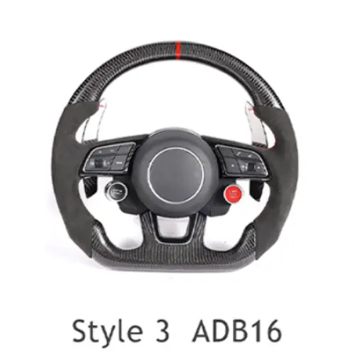 AUDI Sports RS Steering Wheel for A1, A2, A3, A4, A5, A6, A7, A8, Q1, Q2, Q3, Q5, Q6, Q7, Q8, TT, RS3, RS5, RS6, RS7, RS8, R8 Models