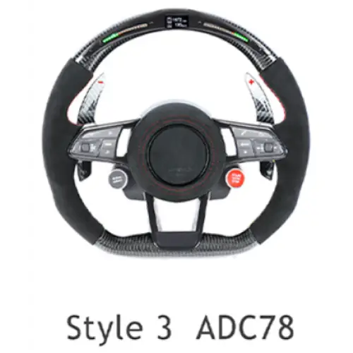 AUDI Sports RS Steering Wheel for A1, A2, A3, A4, A5, A6, A7, A8, Q1, Q2, Q3, Q5, Q6, Q7, Q8, TT, RS3, RS5, RS6, RS7, RS8, R8 Models