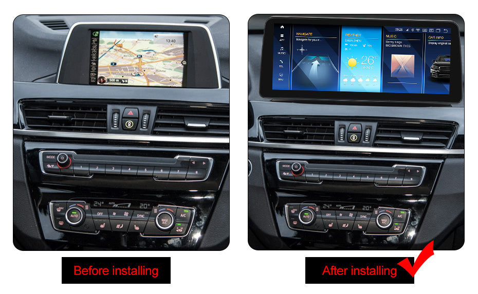 BMW X1 F48 (2018– ) EVO 12.5 inch Android Multimedia System | GPS | Wi-Fi | 4G SIM | Bluetooth | A2DP | Wireless Apple CarPlay & Android Auto | 360° View