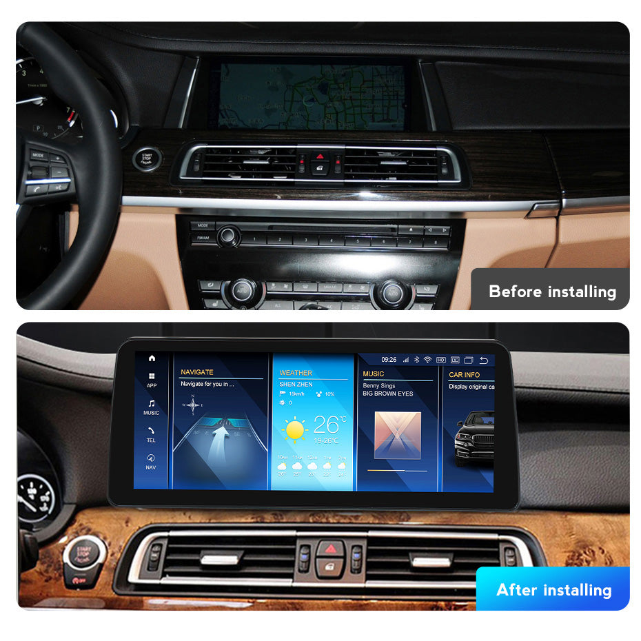 BMW 7 Series F01/F02 (2013–2015) – NBT 12.5 inch Android Multimedia System | GPS | Wi-Fi | 4G SIM | Bluetooth | A2DP | Wireless Apple CarPlay & Android Auto | 360° View