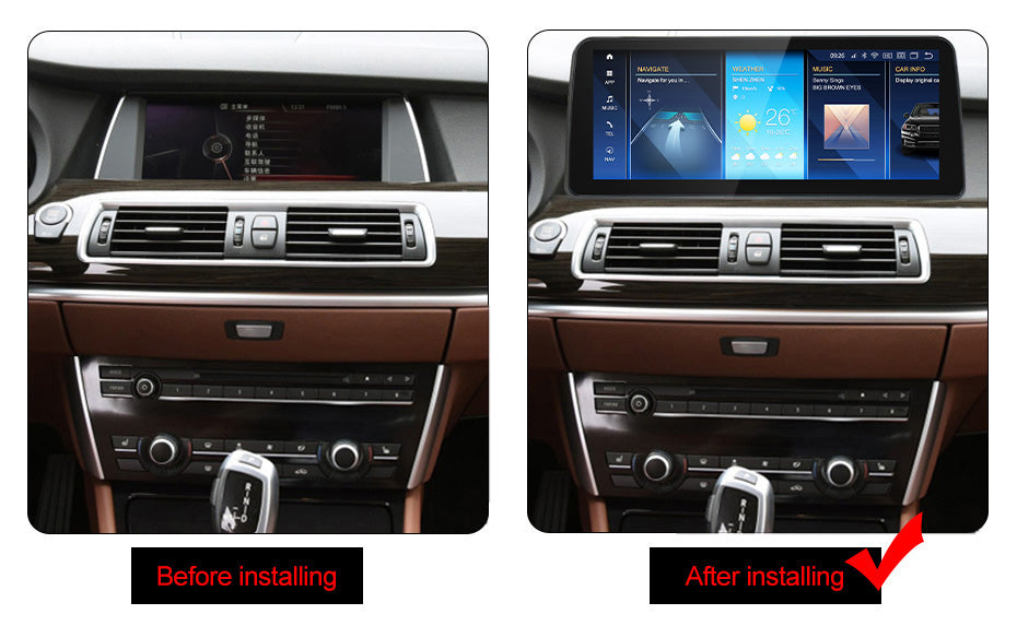 BMW 5 Series F07 GT (2013–2018) – NBT 12.5 inch Android Multimedia System | GPS | Wi-Fi | 4G SIM | Bluetooth | A2DP | Wireless Apple CarPlay & Android Auto | 360° View