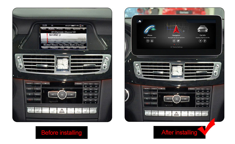 MERCEDES BENZ CLS-Class C218/X218 (2013) – NTG5.0 12.5 inch Android Multimedia System | GPS | Wi-Fi | 4G SIM | Bluetooth | A2DP | Wireless Apple CarPlay & Android Auto | 360° View