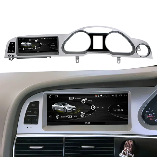 AUDI A6 (2005–2009) – Step Key 2G 8.8 inch Android Multimedia System | GPS | Wi-Fi | Bluetooth | A2DP |  Wireless Apple CarPlay & Android Auto | 360° View