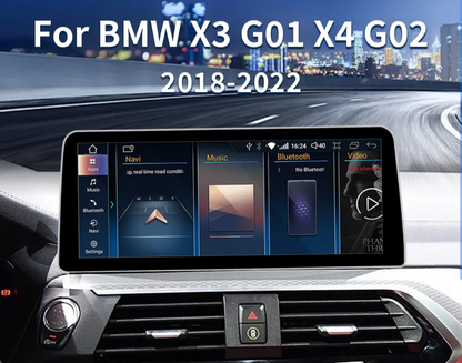 BMW X3 G01 X4 G02 (2018– ) – EVO 12.5 inch Android Multimedia System | GPS | Wi-Fi | 4G SIM | Bluetooth | A2DP |  Wireless Apple CarPlay & Android Auto | 360° View
