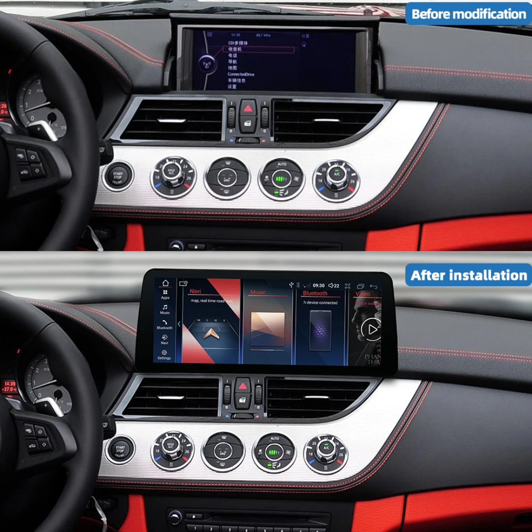 BMW Z4 E89 (2009–2018) – No OEM Screen / CIC 12.5 inch Android Multimedia System | GPS | Wi-Fi | 4G SIM | Bluetooth | A2DP |  Wireless Apple CarPlay & Android Auto | 360° View