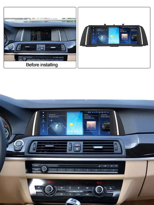 BMW 5 Series F10/F11 (2011–2012) – CIC 10.25 inch Android Multimedia System | GPS | Wi-Fi | 4G SIM | Bluetooth | A2DP |  Wireless Apple CarPlay & Android Auto | 360° View