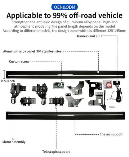 Car Axis India OEM Style Electric Retractable Side Steps for 2023 Land Rover Range Rover Sport - Automatic Deployable Running Boards