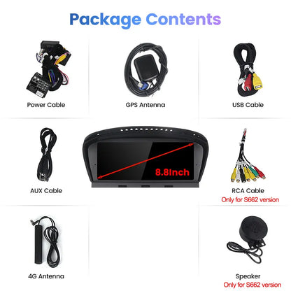 BMW 3 Series E90/E91/E92/E93/M3 (2005–2012) – CCC / CIC 10.25 inch Android Multimedia System | GPS | Wi-Fi | 4G SIM | Bluetooth | A2DP |  Wireless Apple CarPlay & Android Auto | 360° View