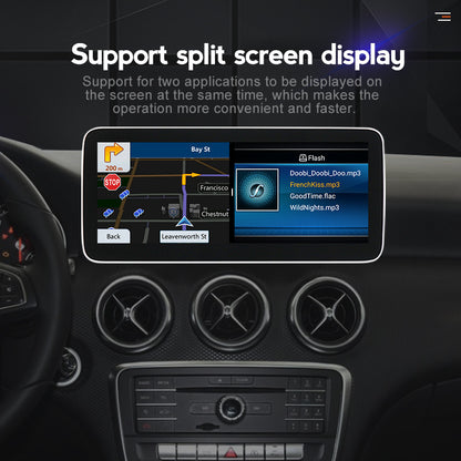 MERCEDES BENZ A-Class W176 (2016–2018) – NTG5.0 10.25 inch Android Multimedia System | GPS | Wi-Fi | 4G SIM | Bluetooth | A2DP |  Wireless Apple CarPlay & Android Auto | 360° View