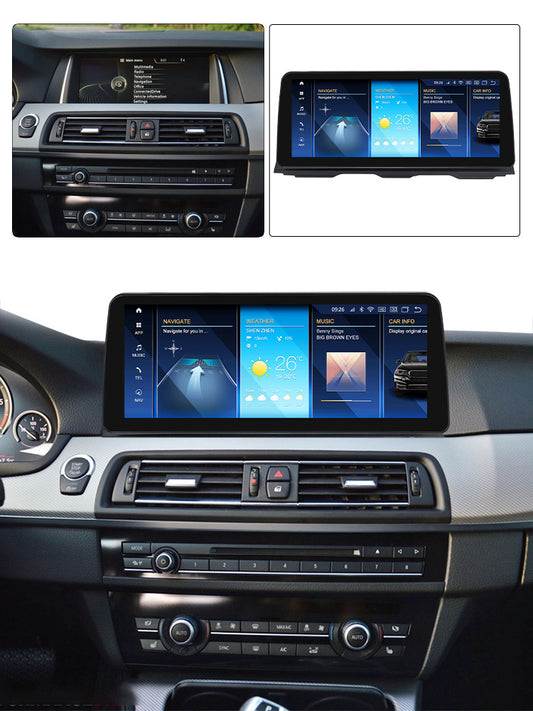 BMW 5 Series F10/F11 (2013–2016) – NBT 12.5 inch Android Multimedia System | GPS | Wi-Fi | 4G SIM | Bluetooth | A2DP | Wireless Apple CarPlay & Android Auto | 360° View