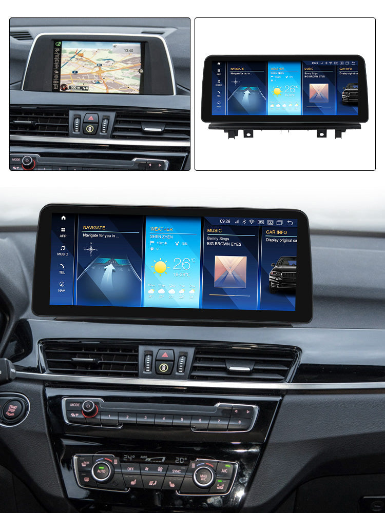 BMW X1 F48 (2016–2017) – NBT 12.5 inch Android Multimedia System | GPS | Wi-Fi | 4G SIM | Bluetooth | A2DP |  Wireless Apple CarPlay & Android Auto | 360° View