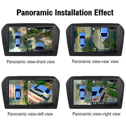 Car Axis India 360° Panoramic Surround View Camera System - AHD 1080p Compatible with Android Player - Front, Rear, Left & Right Cameras