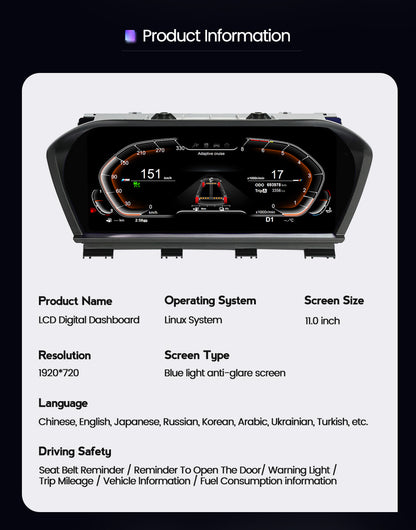 BMW 2 Series F22   (2013-2019) BMW Digital Instrument Cluster
