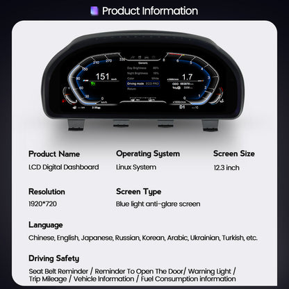 BMW 7 Series F01/F02/F05 CIC,NBT HUD BMW OEM FIT BMW Digital Instrument Cluster