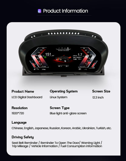 BMW X5 E70 (2006-2013) BMW Digital Instrument Cluster